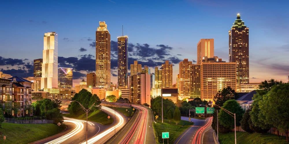 This is a picture of a skyline of the city of Atlanta, Atlanta Interpreter Services